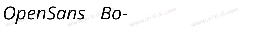 OpenSans   Bo字体转换